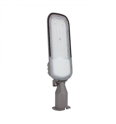 50W LED Straßenleuchte - Ø60 mm, IP65, IK09, grau, 5 Jahre Garantie
