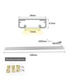 60cm LED Touch Schrankbeleuchtung - 12V DC, 5W