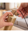 126cm dimmbare Esstischlampe - Gold, 18W LED, inkl. Seilaufhängung