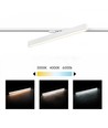 30/28/25W 1-Phasen LED-Lichtschiene - 60 cm, Weiß, 1F2W