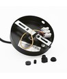 HOLM Schwarz Ø16cm Pendelleuchte - E27 Fassung, 2m Kabel, Metall / Holz