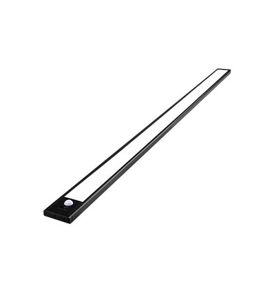 Akku Schrankbeleuchtung - 80cm, Schwarz, PIR-Sensor, wiederaufladbar
