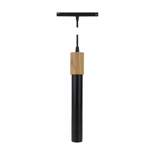 12W System Shift Hangit Wood Pendel - Schwarz, 25°, CCT Switch, 90cm Kabel