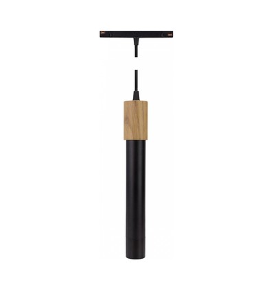 12W System Shift Hangit Wood Pendel - Schwarz, 25°, CCT Switch, 90cm Kabel