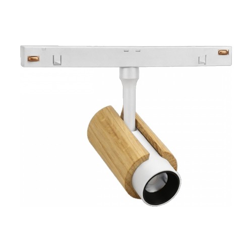System Shift CCT Spot S Wood, 6W - 24°, weiß, CCT-Switch, 48V, 35x140x178mm