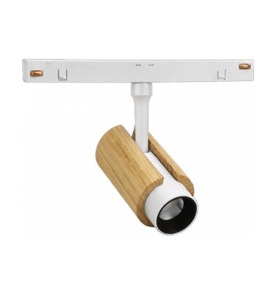 System Shift CCT Spot S Wood, 6W - 24°, weiß, CCT-Switch, 48V, 35x140x178mm
