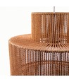 Braune Ø40cm Pendelleuchte - E27-Fassung, 2m Kabel, Papierschnur
