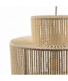 SNOR Beige Ø30cm Pendelleuchte - E27-Fassung, 2m Kabel, geflochtene Papierschnur