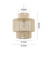 Beige Ø30cm Pendelleuchte - E27 Fassung, 2m Kabel, geflochtene Papierschnur
