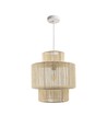 SNOR Beige Ø30cm Pendelleuchte - E27-Fassung, 2m Kabel, geflochtene Papierschnur