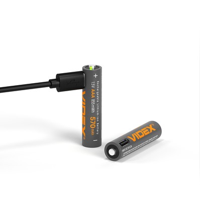 2 Stk. AAA Batterien, USB-C wiederaufladbar - 1,5V, 570mAh, Li-ion