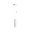 3-Phasen Schienenstraucher Pendel - Weiß, GU10, Ø5,5cm, ohne Leuchtmittel