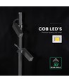 V-Tac 4W LED Doppel-Spießstrahler - Schwarzes Aluminium, 4000K, Außenbereich