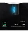 2W LED Solar Gartenleuchte mit Sensor - IP54, 3000K, Schwarz
