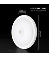 12W LED Sensorleuchte - Rund, PIR-Sensor, Cree-Chip, weiß, 6400K