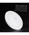 12W LED Sensorleuchte - Rund, PIR-Sensor, Cree-Chip, weiß, 6400K