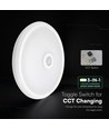 12W LED Sensorleuchte - Rund, Weiß, PIR-Sensor, Cree Chip, 3-in-1 CCT