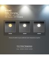 V-Tac 15W LED Außenwandleuchte mit Sensor - Rund, Weiß, Cree Chip, CCT