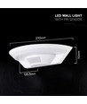 10W LED Außenwandleuchte mit PIR-Sensor - Weiß, 4000K, Cree Chip