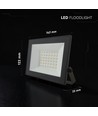 V-Tac 30W LED Strahler - Schwarz, 6500K, Slimline