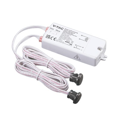 V-Tac 2-in-1 Dual-IR-Sensor - Max. 1000W LED, Ein/Aus durch Tür oder Handbewegung