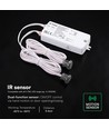 V-Tac 2-in-1 Dual-IR-Sensor - Max. 1000W LED, Ein/Aus durch Tür oder Handbewegung