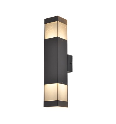 V-Tac 2xGU10 Wandleuchte Up/Down - IP44 außen, schwarz