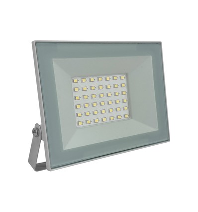 30W LED Flutlichtstrahler - Weißes Gehäuse, 6500K