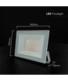 V-Tac 30W LED Strahler - Weißes Gehäuse, 4000K