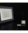 V-Tac 30W Slimline LED Strahler - Schwarzes Gehäuse, 4000K