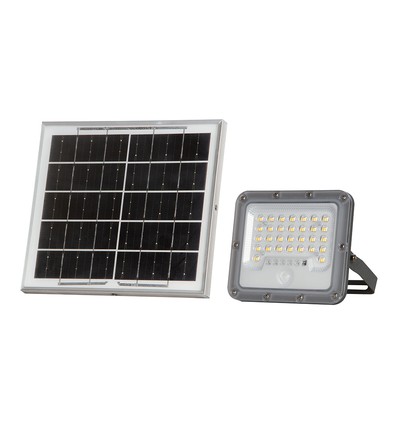 V-Tac LED Solar-Flutlicht mit PIR-Sensor - 150lm/W, IP65, 6000K