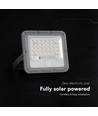 V-Tac LED Solar-Flutlicht mit PIR-Sensor - 150lm/W, IP65, 6000K