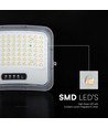 V-Tac 12W Solar LED Strahler - IP65, schwarz, 3-in-1