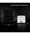20W LED-Strahler mit Solarpanel - IP65, Schwarz, 3-in-1, für den Außenbereich