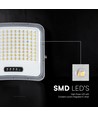 20W LED-Strahler mit Solarpanel - IP65, Schwarz, 3-in-1, für den Außenbereich