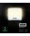V-Tac 25W LED Strahler mit Solar - IP65, schwarz