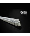 V-Tac 150cm T8 LED Feuchtraumleuchte - Für 1x 150cm LED Röhre, IP65 wasserdicht