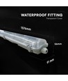 V-Tac 150cm T8 LED Feuchtraum-Wannenleuchte - Für 2x 150cm LED Röhren, IP65