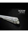 V-Tac 120cm T8 LED Feuchtraumleuchte - Für 1x 120cm LED Röhre, IP65