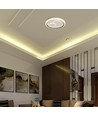 V-Tac 2x30W LED dekorative Deckenleuchte - Dimmbar, 3-in-1 CCT, RF-Fernbedienung, weiß/grau