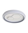 V-Tac 60W dekorative LED Deckenleuchte - Dimmbar, CCT, Fernbedienung, weiß/grau