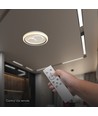 V-Tac 60W dekorative LED Deckenleuchte - Dimmbar, CCT, Fernbedienung, weiß/grau