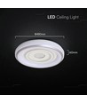 V-Tac 2x30W dimmbare LED Deckenleuchte - Inkl. Fernbedienung, 3-in-1 CCT, Weiß