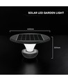 V-Tac 20W Lotus LED Solar-Gartenleuchte - LiFePO4 Akku, 6000mAh, 3-in-1
