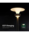 V-Tac 20W Lotus LED Solar-Gartenleuchte - LiFePO4 Akku, 6000mAh, 3-in-1