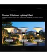 V-Tac 20W Lotus LED Solar-Gartenleuchte - LiFePO4 Akku, 6000mAh, 3-in-1