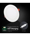 18W rundes LED Einbaupanel - CCT 3-in-1, Cree Chip, 6 Jahre Garantie