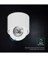 V-Tac 12W LED Aufbau-Deckenstrahler CCT - IP44, weiß, Cree Chip