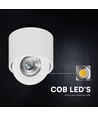 V-Tac 18W LED Aufbau-Deckenstrahler - IP44, Cree Chip, 3-in-1 CCT, Weiß
