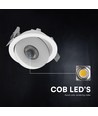 V-Tac 12W LED COB Downlight CCT - IP44, Cree Chip, Weiß